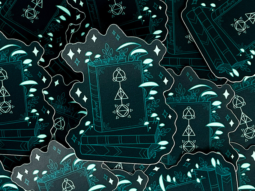 Close up of Wizard stickers